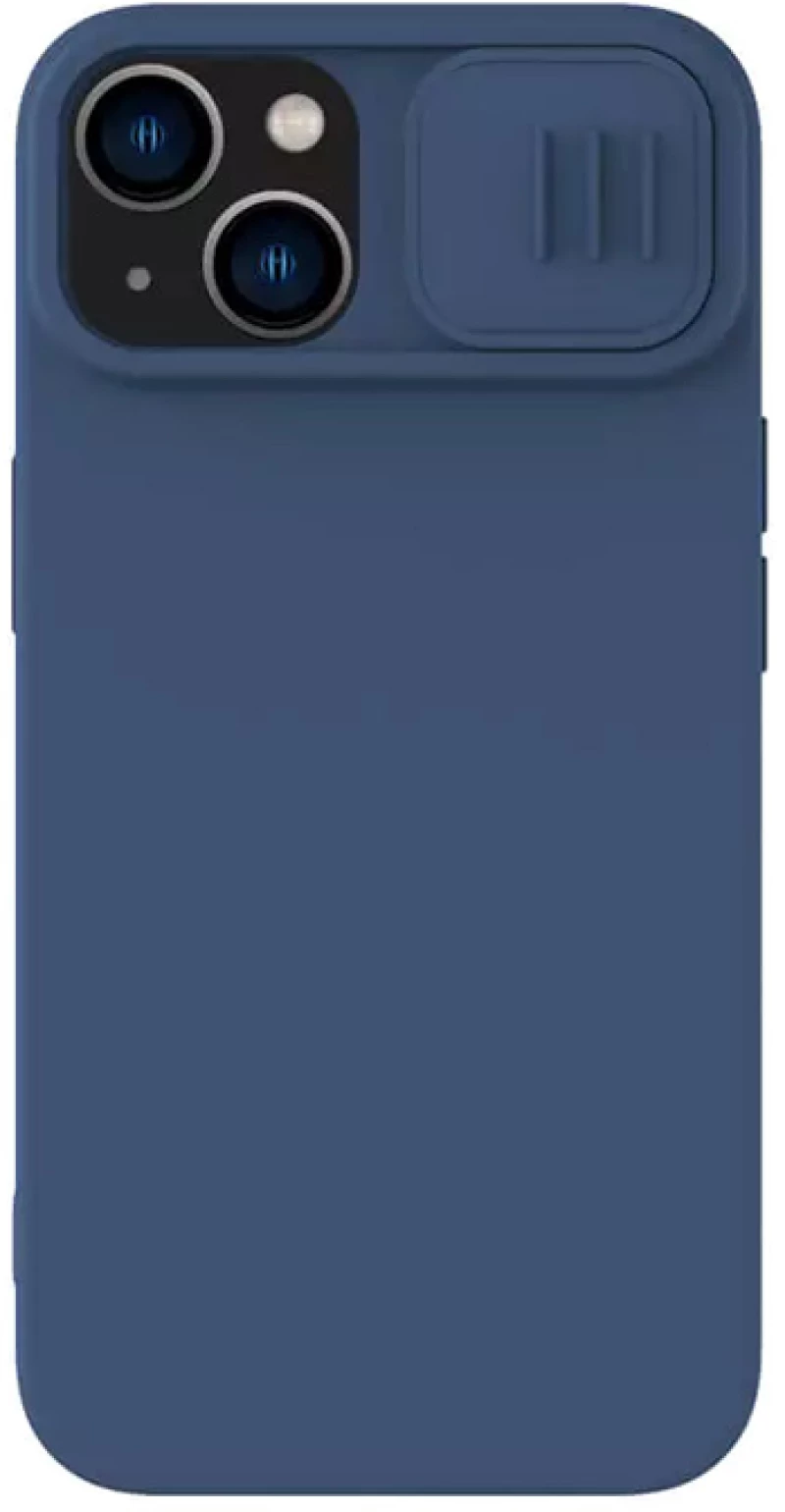 NILLKIN θήκη CamShield Silky Silicone για iPhone 15 Plus, μπλε