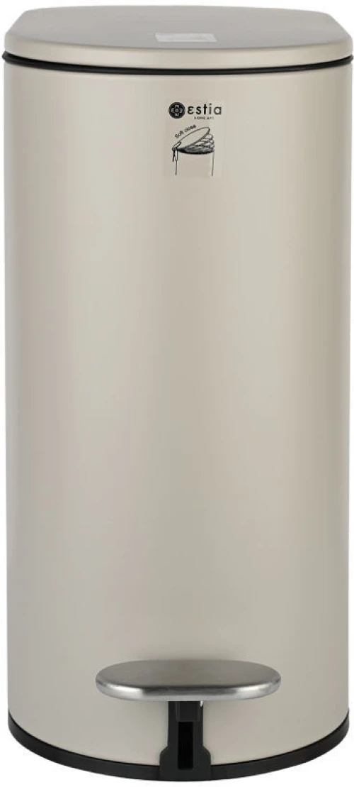 ESTIA ΧΑΡΤΟΔΟΧΕΙΟ ΜΠΑΝΙΟΥ SOFT CLOSE SLIM 5lt ΜΑΤ TAUPE