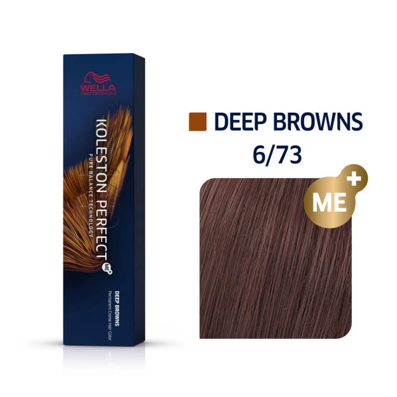 Wella Koleston Perfect Me+ 6/73 Ξανθο Σκουρο Καφε Χρυσο 60ml
