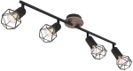 Φωτιστικό Οροφής Globo Lighting Xara I 54802S-4H Μαύρο με Ξύλο