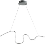 Φωτιστικό Κρεμαστό Ondaluce So.Snake/Silver Ασημί