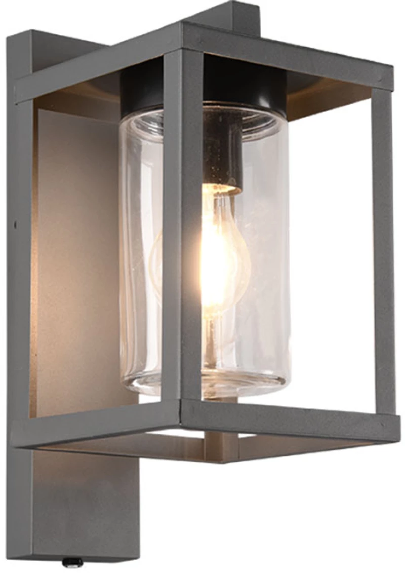 Απλίκα Εξωτερικού Χώρου Trio Lighting Lunga 212060142 Ανθρακί με Αισθητήρα Ημέρας-Νύχτας
