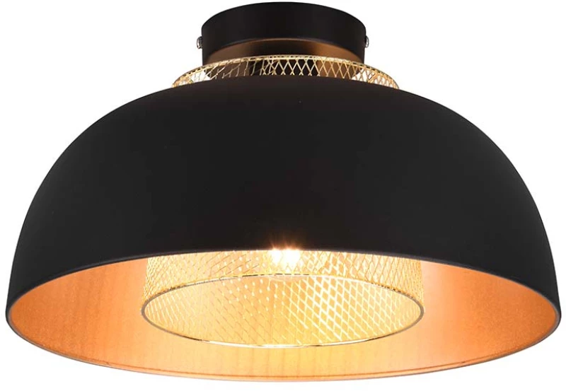 Φωτιστικό Οροφής RL Lighting Punch R60811032 Μαύρο Ματ - Χρυσό