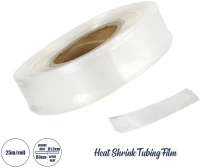 GloboStar® 79969 Θερμοσυστελλόμενο - Μακαρόνι Φ30mm/15mm - Ρολό Μήκους 25m Στεγανοποίησης για Όλες τις Neon Flex LED DC 24V & DC 230V Αδιάβροχο IP65 Φ21 x Υ5.5cm - Διάφανο
