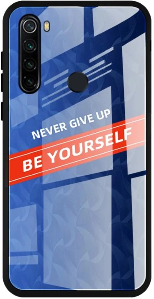 For Xiaomi Redmi Note 8 Shockproof PC + TPU + Glass Protective Case(Blue) (OEM)