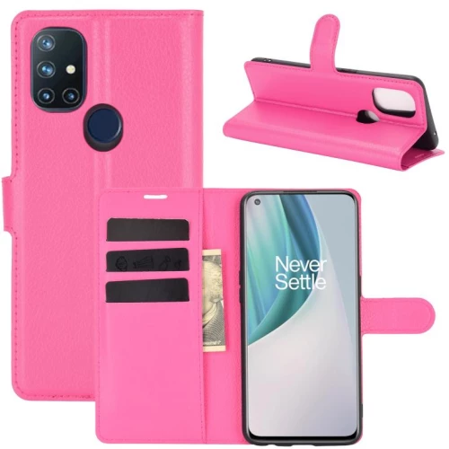 For OnePlus Nord N10 5G Litchi Texture Horizontal Flip Protective Case with Holder & Card Slots & Wallet(Rose Red) (OEM)