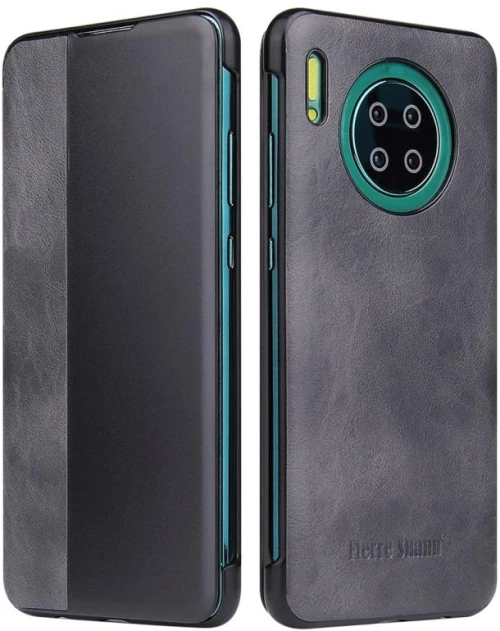 For Huawei Mate 30 Pro Crazy Horse Texture Smart View Window Horizontal Flip Leather Case(Black) (OEM)