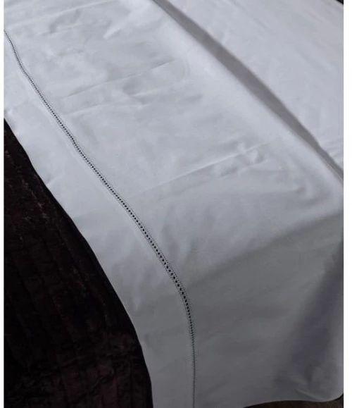 ΧΕΙΡΟΠΟΙΗΤΟ ΣΕΝΤΟΝΙ ΜΕ ΑΖΟΥΡ ΝΧ46 ΤΡΙΩΝ ΤΕΜΑΧΙΩΝ (225CM X 250CM) λευκό Silk Fashion