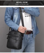 Δερμάτινο τσαντάκι ώμου Cardinal 7012 black