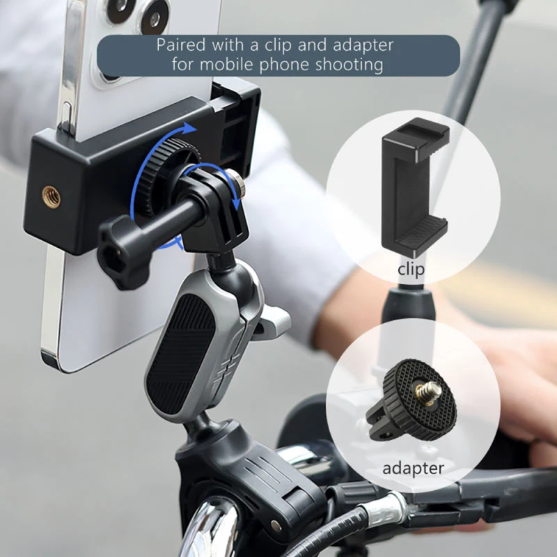 Techsuit® JX-008 Sports Camera Riding Mount Βάση Στήριξης για GoPro- Grey