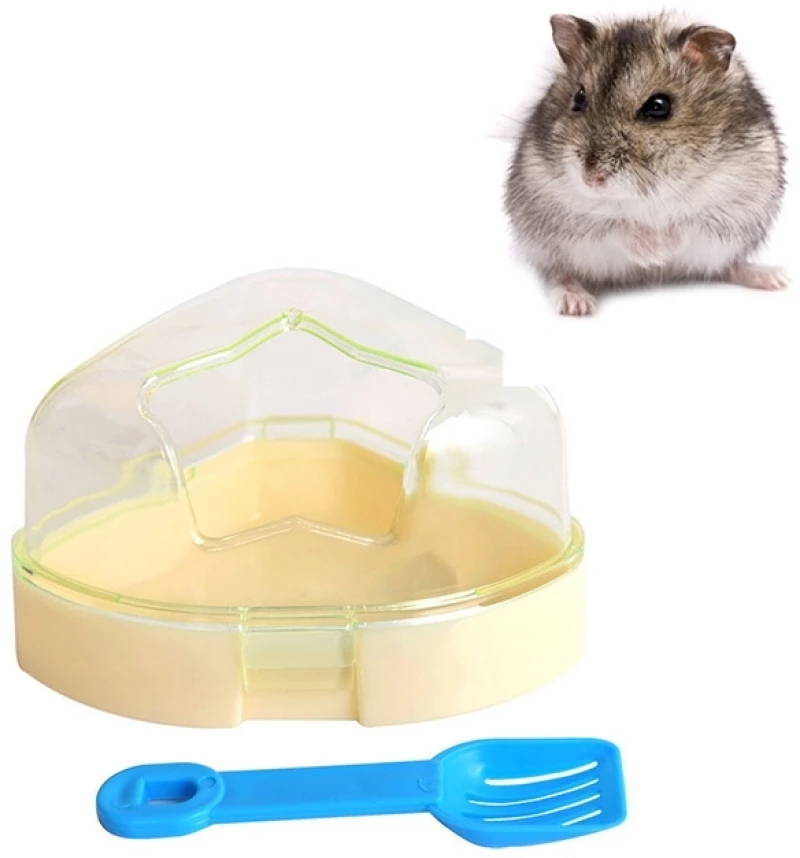 Pet Five-pointed Star Hamster Bathroom Small Pets Bathing Basin Detachable Ventilation Pet Bath Tubs, Random Color Delivery (OEM)