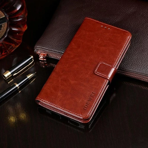 For Ulefone MIX 2 idewei Crazy Horse Texture Horizontal Flip Leather Case with Holder & Card Slots & Wallet(Brown) (idewei) (OEM)