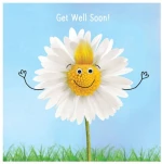 Ευχετήρια Κάρτα Get Well Soon 'TRACKS FLUFF'' Μαργαρίτα