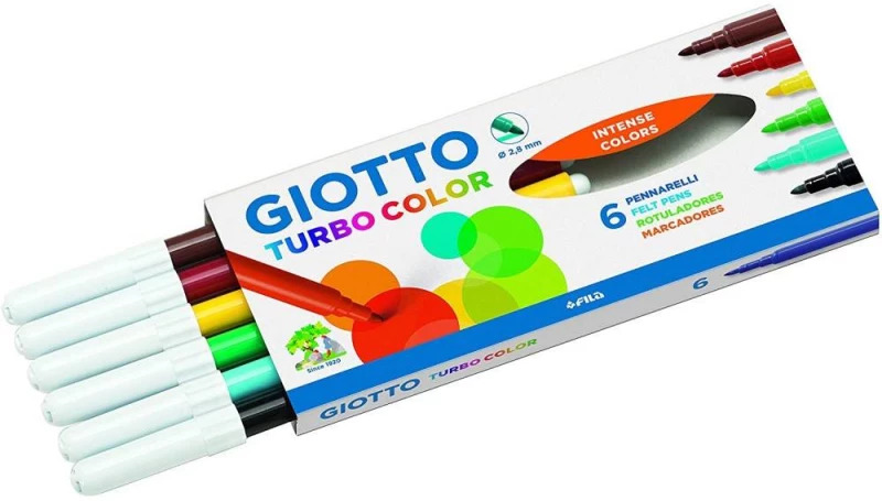 ΜΑΡΚΑΔΟΡΟΙ GIOTTO TURBO COLOR ΛΕΠΤΟΙ 6 ΤΕΜΑΧΙΑ
