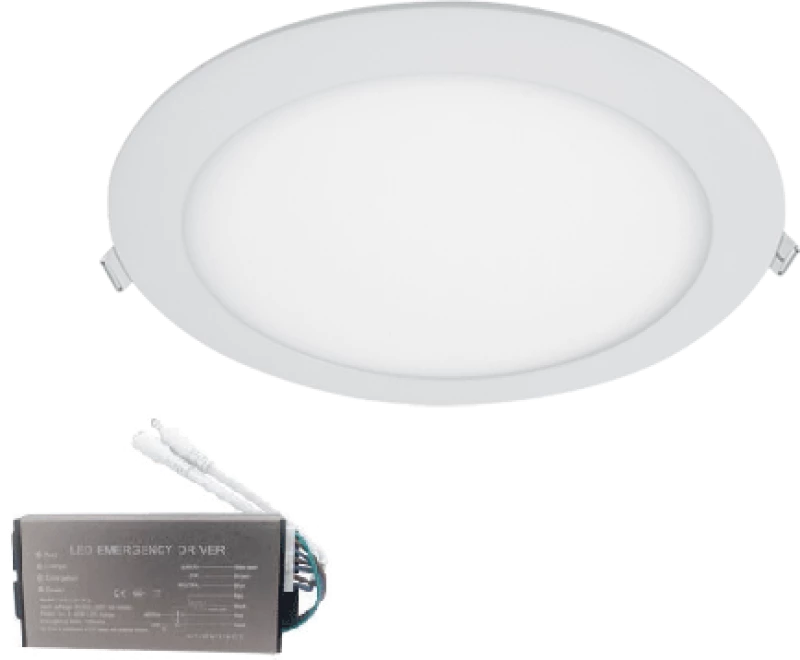 LED ΠΑΝΕΛ ΣΤΡΌΓΓΥΛΟ 12W 6500K IP44+ ΚΙΤ ΑΣΦΑΛΕΙΑΣ