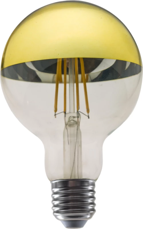LED FILAMENT E27 DIM G95 GOLD 8W 2700K 230V AC 900LM RA80