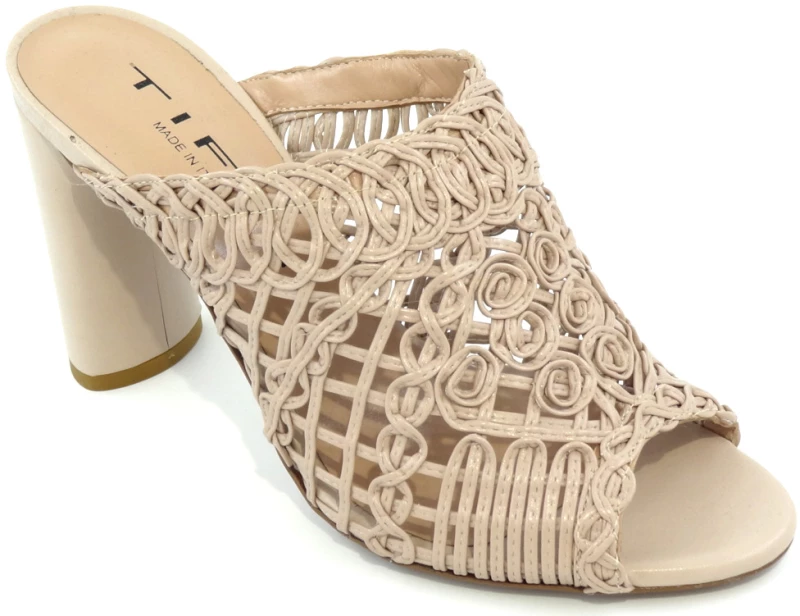 Mules με πλεκτό δέρμα TIFFI Νude Γυναίκα Mules Α02/80Α
