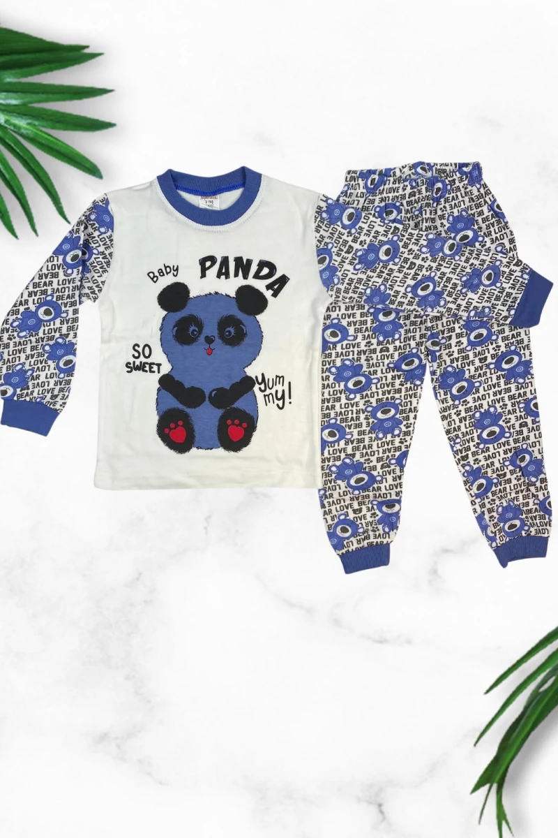 Πιτζάμα Παιδική Baby Panda Για Αγόρι Q1254 - ΜΠΛΕ