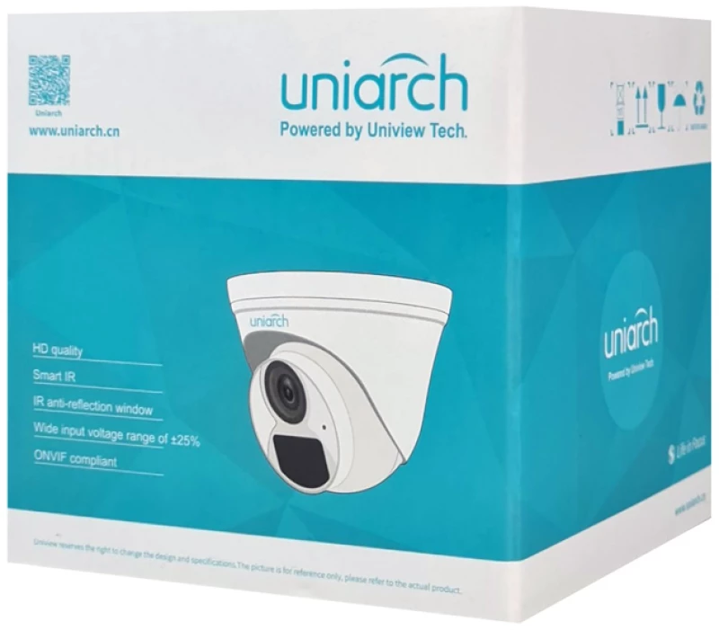 UNIARCH IP κάμερα IPC-T124-APF28K  2.8mm  4MP  IP67  PoE  SD  IR 30m