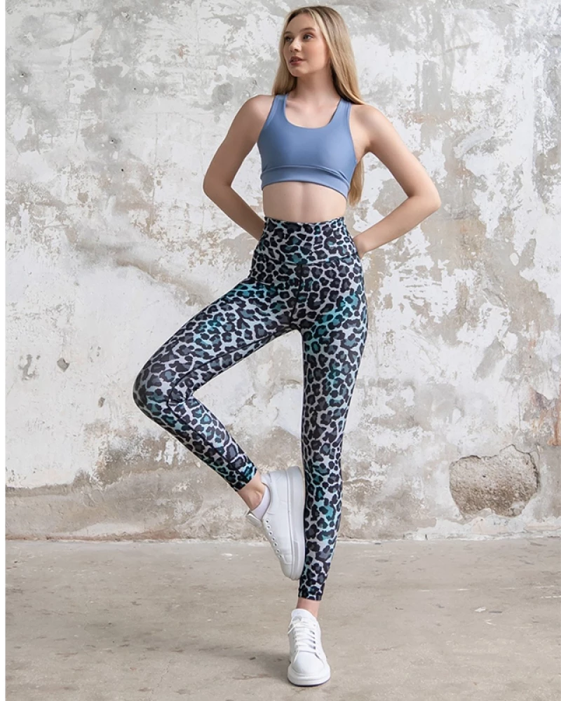 Αθλητικό Κολάν Push Up και Σύσφιξης "Leopard" Q-396 Multicolor