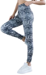 Αθλητικό Κολάν Push Up και Σύσφιξης "Snake Skin" Q-401 Grey