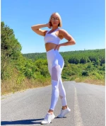 Αθλητικό Κολάν Push Up και Σύσφιξης με Διαφάνεια Lisyana Q-480 White