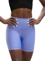 Ψηλόμεσο Midi Σορτς Push-Up και Σύσφιξης Q-630 Neon Blue