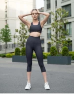 Ψηλόμεσο Capri Push-Up και Σύσφιξης  Q-636 Anthracite