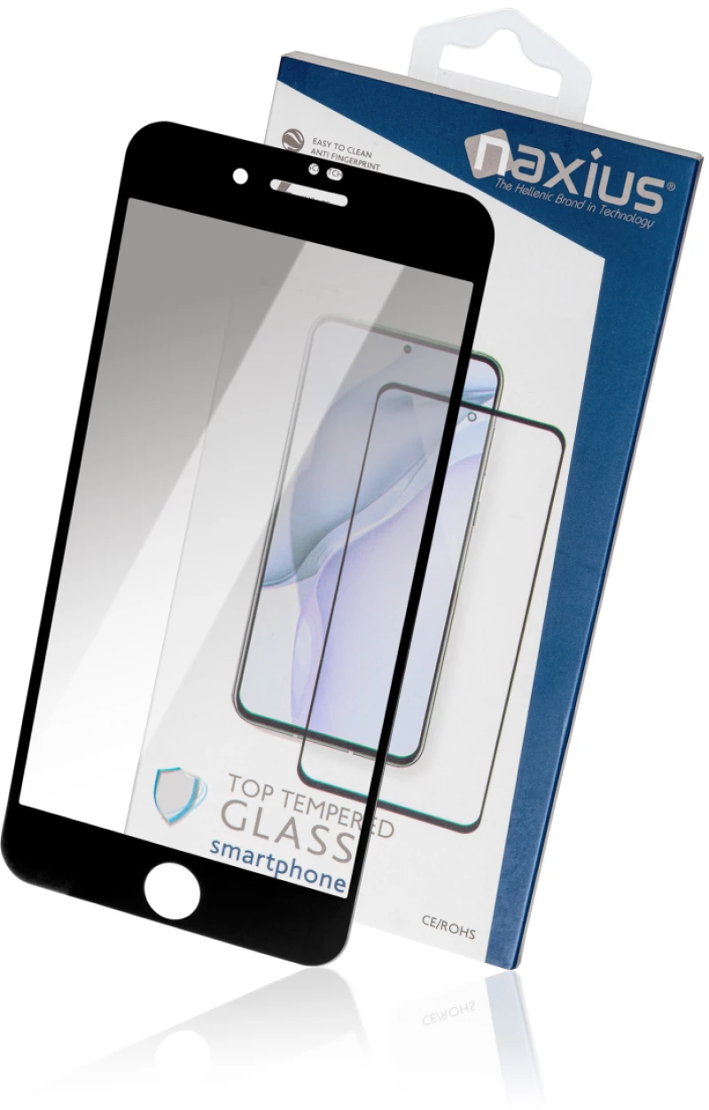 Naxius Privacy Tempered Glass 9H iPhone 7 Plus_8 Plus Full Screen 6D Black CE / RoHS Naxius