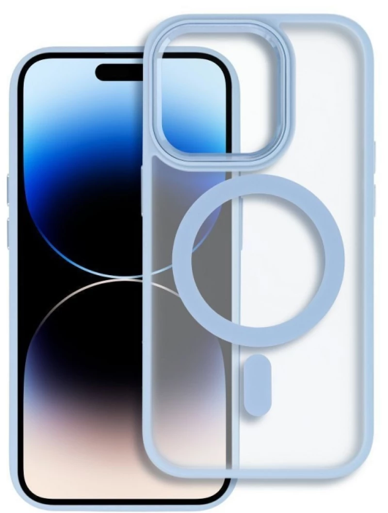 Matte Mag Cover case compatible with MagSafe for IPHONE 15 PLUS blue