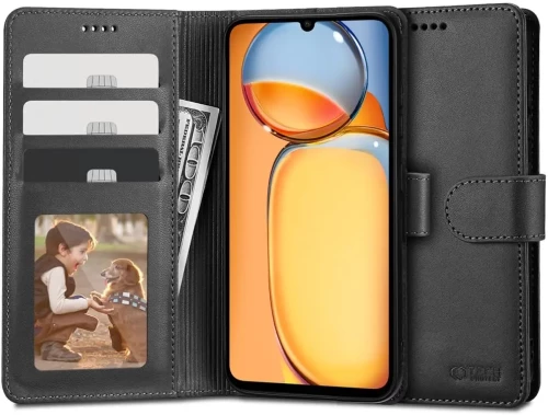 Θήκη Tech-Protect Wallet Black-Xiaomi Redmi 13C/Poco C65