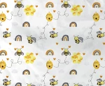 ΠΑΝΑ ΧΑΣΕ bebe Honey Bee 545 80X80 White-Yellow 100% Cotton - -