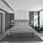 ΠΑΠΛΩΜΑΤΟΘΗΚΗ ΕΜΠΡΙΜΕ Diamond 327 220X240 Blue 100% Cotton Flannel - -