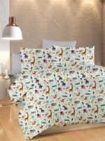 ΠΑΠΛΩΜΑΤΟΘΗΚΗ ΕΜΠΡΙΜΕ bebe Zoo 556 120X160 White-Multi 100% Cotton - -
