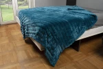 ΚΟΥΒΕΡΤΑ Coral Fleece Ριγέ 160X220 300gsm 13 Petrol 100% Polyester - -