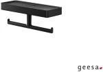 Geesa COOPER Χαρτοθήκη διπλή με εταζέρα 28εκ Black matt