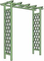 Ξύλινη πέργκολα είσοδος Ειρήνη