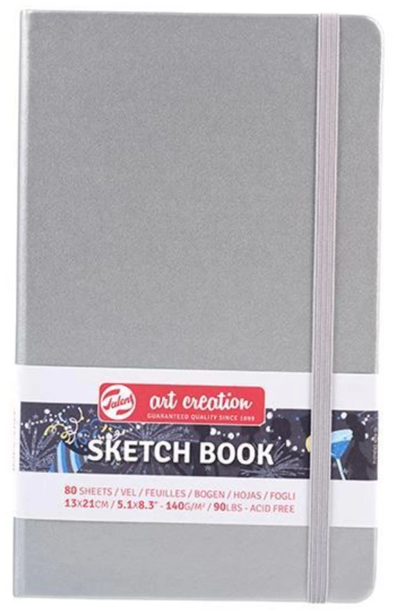 378952 Talens Sketch book ασημί 80φυλ. 13x21εκ. 140γρ.