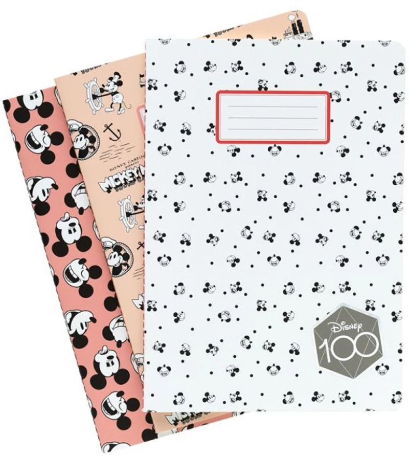 385719 ΣΕΤ 3 ΤΕΤΡΑΔΙΩΝ Α5/15X21 DISNEY 100Η ΕΠΕΤΕΙΟΣ MICKEY MOUSE
