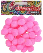 328515 Pom-poms σε 9 χρώματα 25 χιλ. 50 τμχ.(75 ροζ)