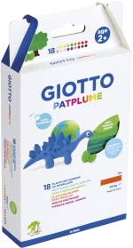 312968 Πλαστελίνη GIOTTO PATPLUME 10 Κλασικά + 8 fluo χρώματα x 20 γρ.