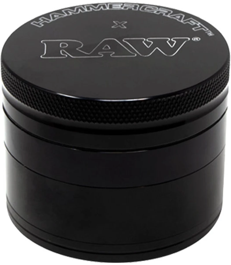 Hammercraft X RAW Grinder Τρίφτης Αλουμινίου Small 51mm - 4 Parts Black