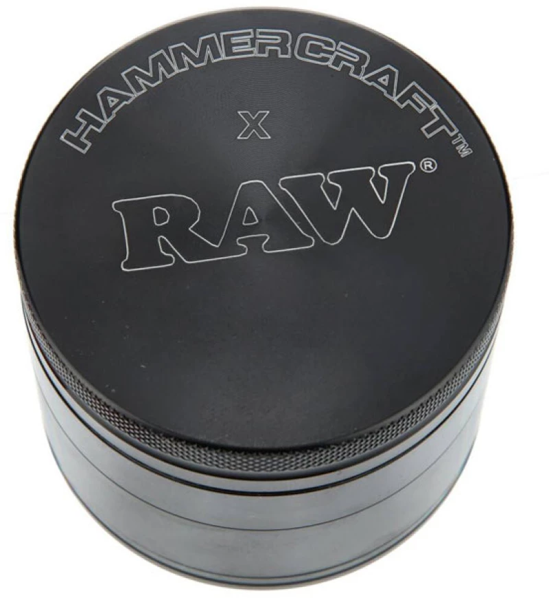 Hammercraft X RAW Grinder Τρίφτης Αλουμινίου Small 51mm - 4 Parts Black