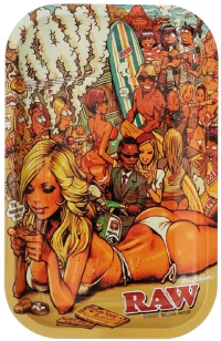 Raw Rolling Tray Δίσκος Small Summer Beach (17x27cm)