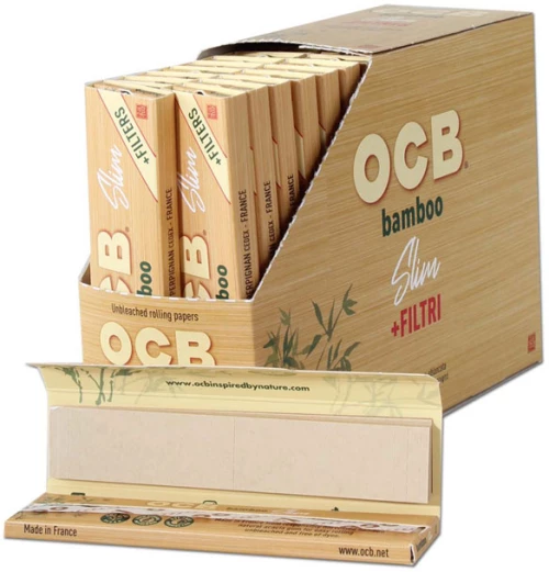 OCB Χαρτάκια Bamboo King Size Slim με Τζιβάνες 32τεμ.