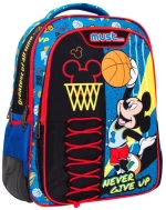 388714 ΣΧΟΛΙΚΗ ΤΣΑΝΤΑ ΠΛΑΤΗΣ ΔΗΜΟΤΙΚΟΥ DISNEY MICKEY MOUSE NEVER GIVE UP MUST 3 ΘΗΚΕΣ