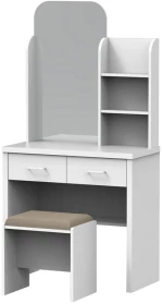 WOODWELL CALIBER Set Τουαλέτα + Σκαμπό Απόχρωση Άσπρο 80x39x155cm 80x39x155cm Ε7388,1