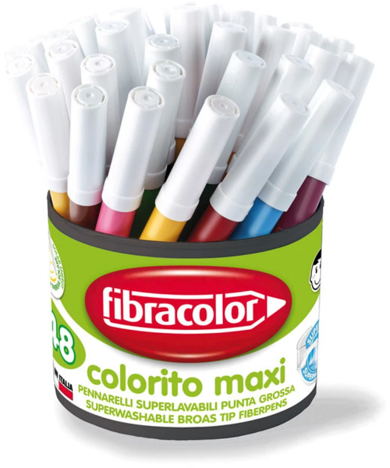 312589 Μαρκαδόροι 48 χοντροί super washable Fibra