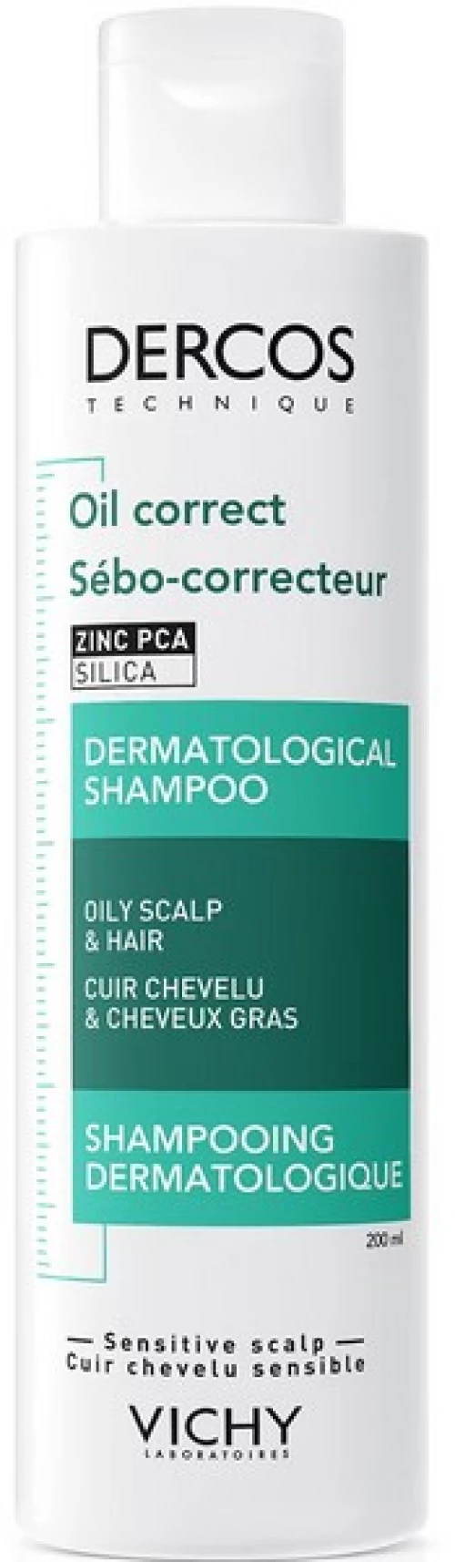 Vichy Dercos Oil Control Shampoo 200ml Σαμπουάν για Ρύθμιση Λιπαρότητας