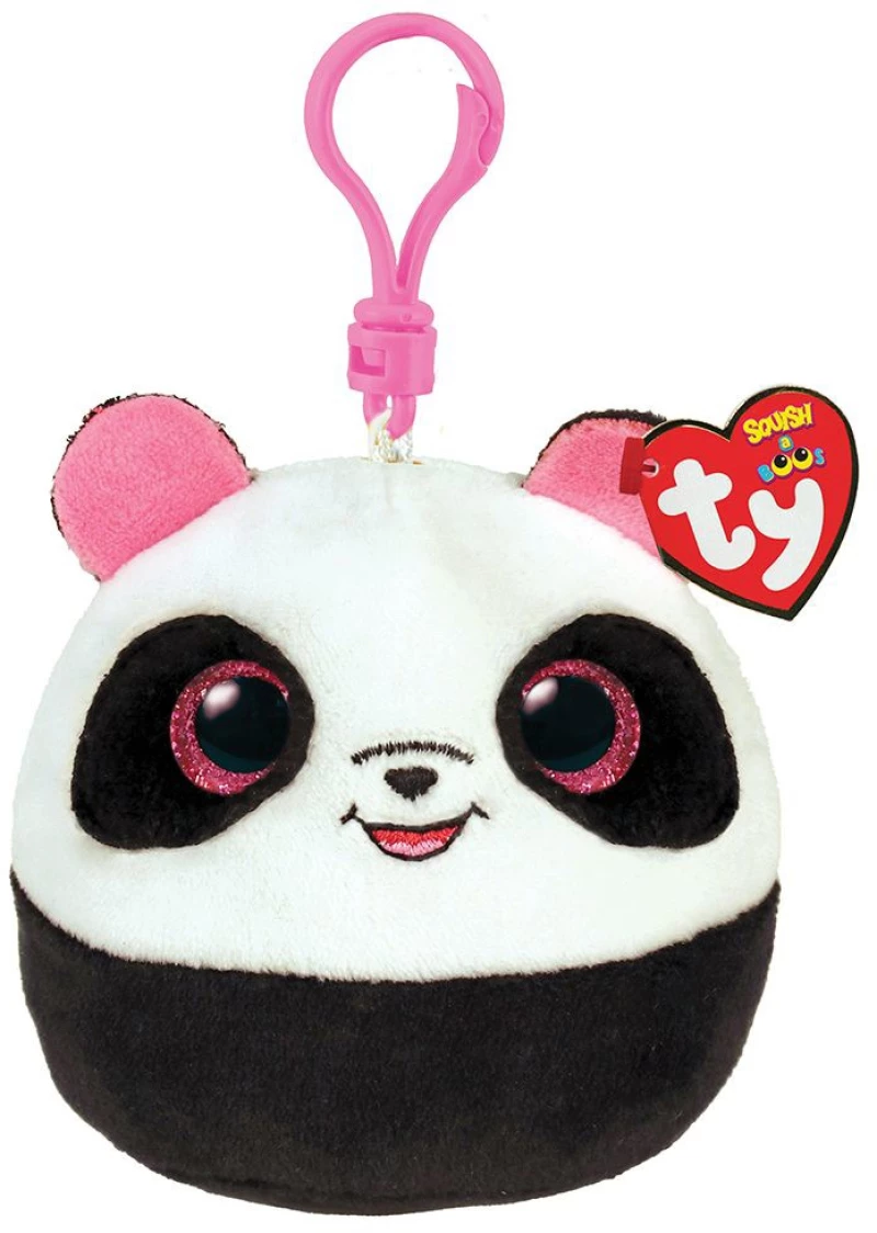 362605 TY SQUISHY BEANIES BAMBOO ΧΝΟΥΔΩΤΟ ΚΛΙΠ ΠΑΝΤΑ ΛΕΥΚΟ ΚΑΙ ΜΑΥΡΟ